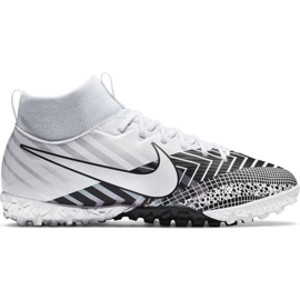 Nike Mercurial Superfly 7 Academy Mds Tf Jr BQ5407 110 fodboldsko hvid, hvid, sort hvid