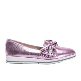 Metallic Pink Loafers Med dig lyserød