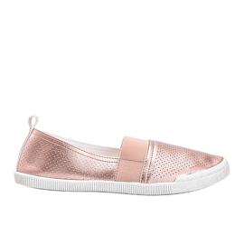 Nassau Gold Openwork Slip On Sneakers gylden