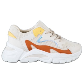 SHELOVET Casual Beige sneakers flerfarvet