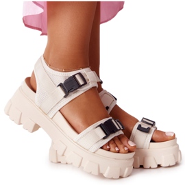 PS1 Sandaler på den massive platform Beige flyve højt
