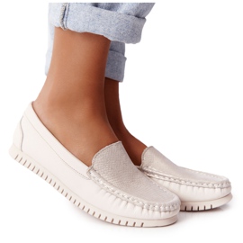 S.Barski Dame læder loafers S. Barski 97630 Ecru
