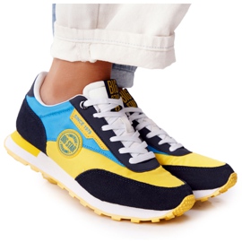 Kvinders sportssko Memory Foam Big Star HH274525 Gul-blå