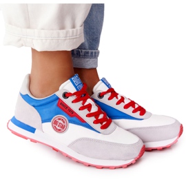 Kvinders sportssko Memory Foam Big Star HH274526 Hvid-blå rød