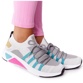 Dame sportssko Memory Foam Big Star HH274531 Hvid-grå flerfarvet
