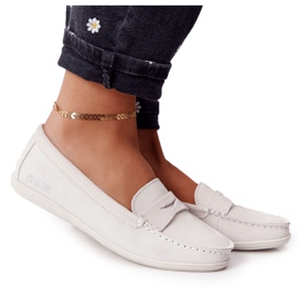Kvinders ruskind loafers Big Star HH274665 Ecru beige