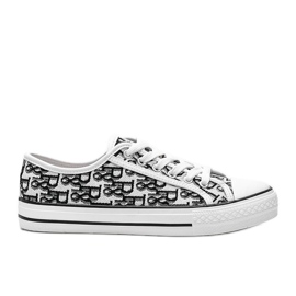 Rimmie sort -hvide sneakers til kvinder