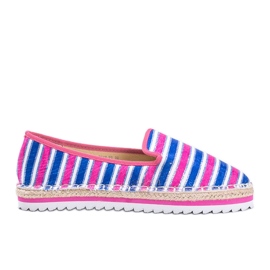 Ottawa pink stribede espadriller marine blå lyserød