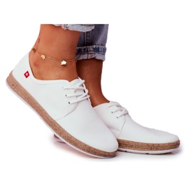 Dame Snørebånd Espadrilles Big Star FF276043 Hvid