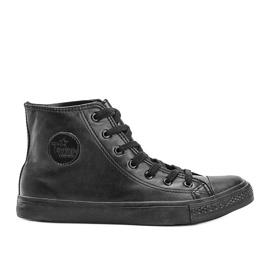 Mænds sorte sneakers Quatros