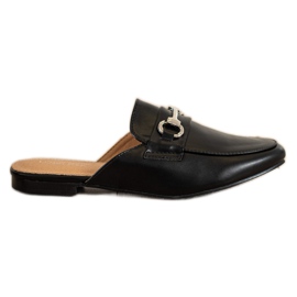 SHELOVET Elegante hjemmesko med ornament sort