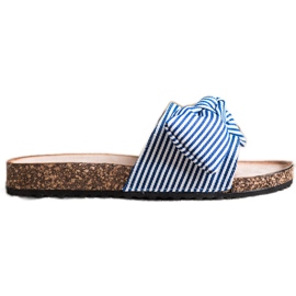 Vinceza stribede sandaler hvid blå