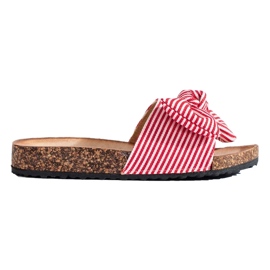 Vinceza stribede sandaler hvid