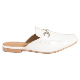 SHELOVET Elegante hjemmesko med ornament hvid