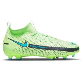 Nike Phantom Gt Academy Df Mg Jr CW6694-303 fodboldsko flerfarvet grøn