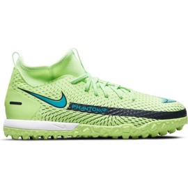 Nike Phantom Gt Academy Df Tf Jr CW6695 303 fodboldsko flerfarvet grøn