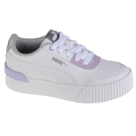 Puma Carina Lift Shine Ps Jr 380553 01 hvid lyserød