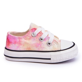Børns klassiske sneakers med Tie-Dye Simba-effekt hvid