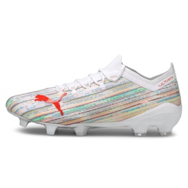 Fodboldstøvler Puma Ultra 1.2 Fg / Ag M 106299-04 flerfarvet hvid