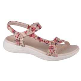 Skechers On The Go 600 Fleur W 140018-NTMT sandaler beige rød violet lyserød