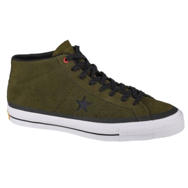 Converse One Star Pro Suede Mid M 153474C sko sort grøn