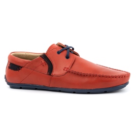Olivier Mænds læder loafers 297 rød