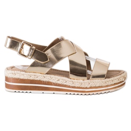Corina Golden Espadrilles sandaler gylden