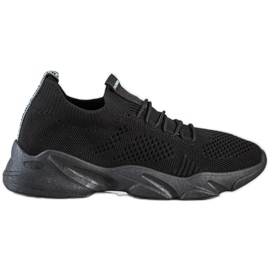 SHELOVET Slip-on sportssko sort
