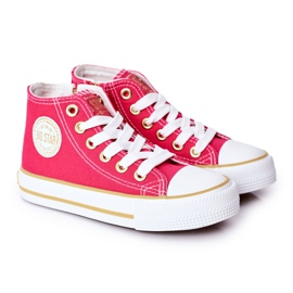 Børns høje sneakers med lynlås Big Star HH374137 Pink lyserød