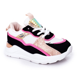 Børns sportssko Sneakers Neon Pink Game Time hvid sort lyserød