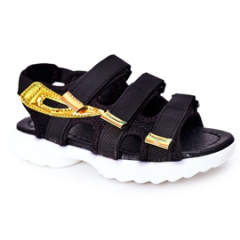 Børnesportssandaler med velcro Black Flyn sort