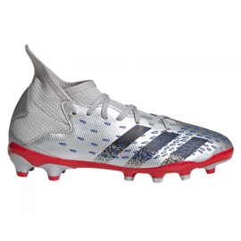 Adidas Predator Freak.3 Mg Jr FY7625 fodboldstøvler grå sølv