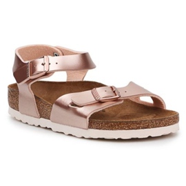 Birkenstock Rio Kids Bf ELectric Metallic Copper 1012520 sandaler sort lyserød