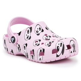 Crocs Classic Panda Print Clog Jr 206999-6GD lyserød