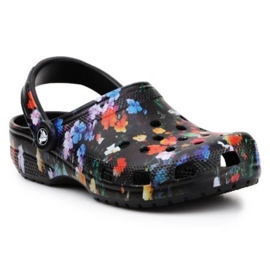 Crocs Classic trykt blomster W 206376-0C4 sort flerfarvet