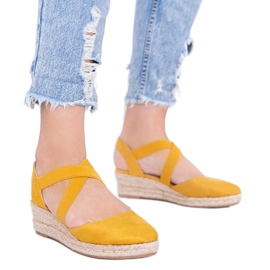 Senneps espadriller på kilen Monic gul