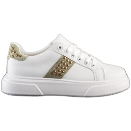 SHELOVET Sneakers med ornamenter hvid