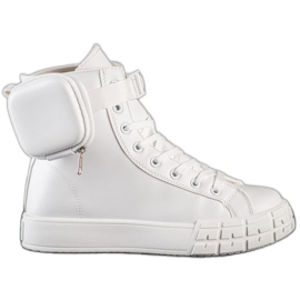 SHELOVET High-top sneakers med lomme hvid