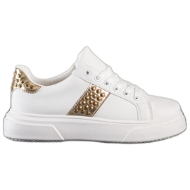 SHELOVET Sneakers med ornamenter hvid