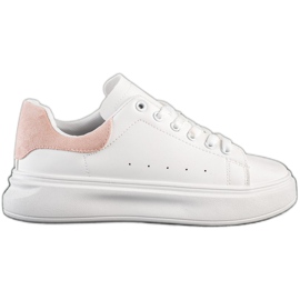 SHELOVET Hvide sneakers på platformen