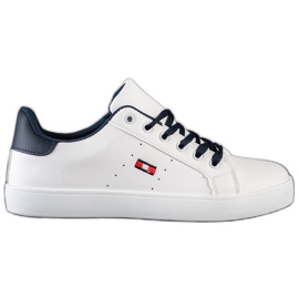 SHELOVET Casual sneakers med øko -læder hvid