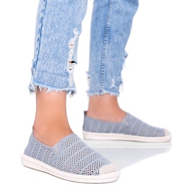 Tropisk solgrå blonder espadriller