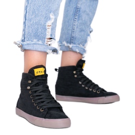 Sorte ankelhøje sneakers fra Bujal