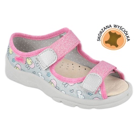 Befado sandal til piger 869x154 lyserød sølv grå