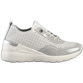 Goodin Wedge sneakers i læder hvid
