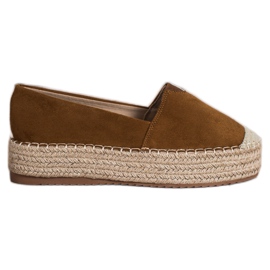 Primavera Espadrilles på platformen brun