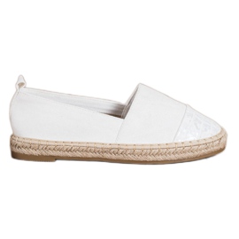 Bestelle Hvid ruskind Espadrilles