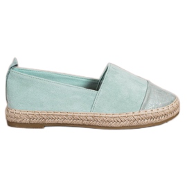 Bestelle Mint ruskind Espadrilles grøn