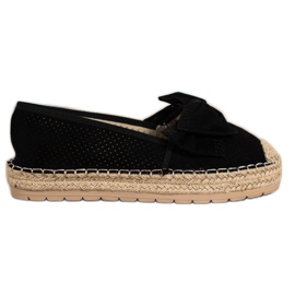 Mannika Åbent Espadrilles Med En Sløjfe sort