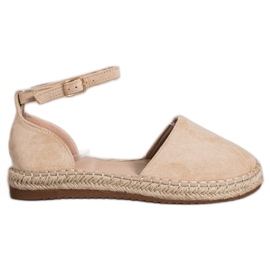 Small Swan Komfortabel ruskind Espadrilles brun